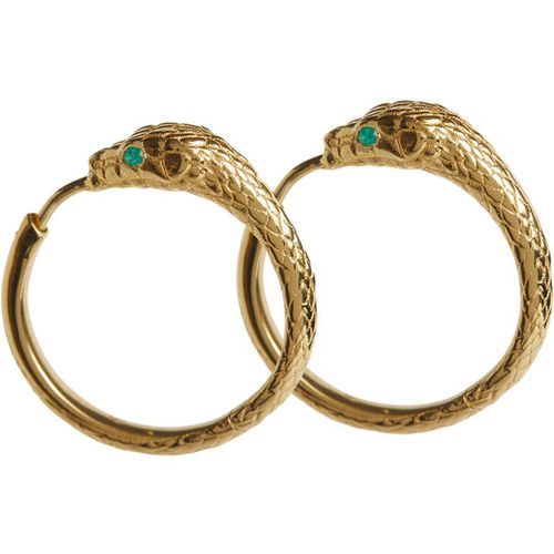 Ouroboros Snake Hoops Gold