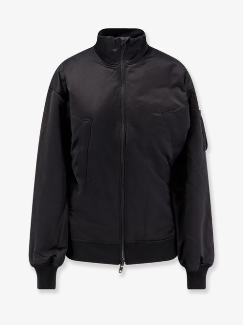 Recycled Nylon Quilted Down Jacket — Black