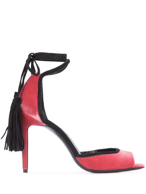 Tassel embellished sandals - Purple