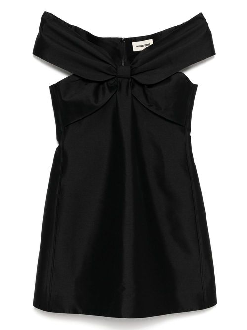 Bow mini dress - Black