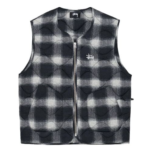 Plaid Nylon Liner Vest 'Black'