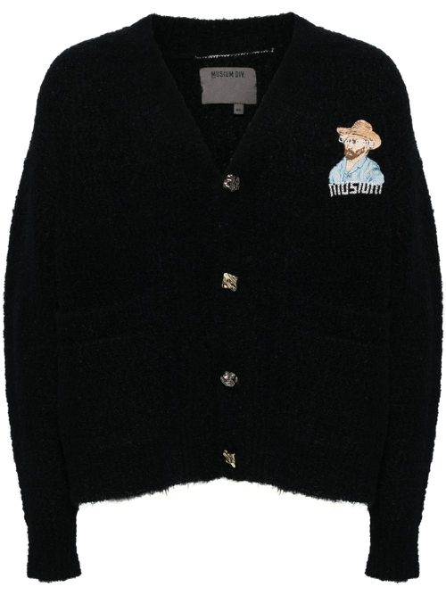 V-neck cardigan - Black