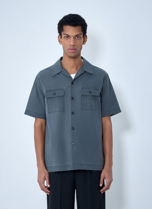 Button-down Utility Shirt - Man Shirts Grey It