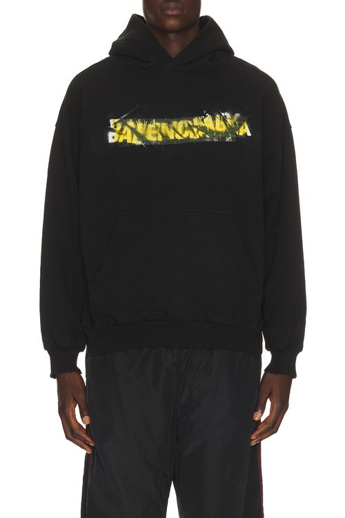 Balenciaga Medium Fit Hoodie in Black - Black. L also in