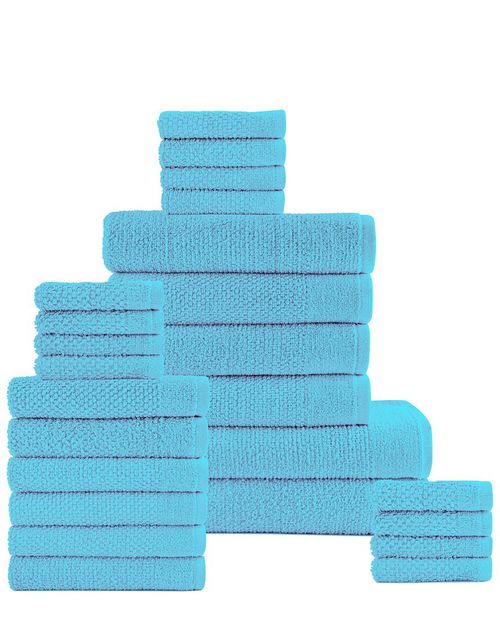 24pc Popcorn Cotton Bath Towel Set