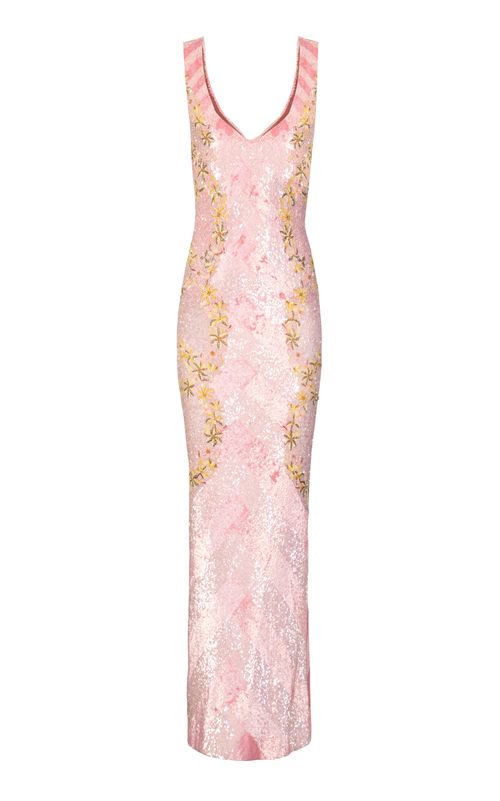 Petal Panorama Embellished Maxi Dress - Moda Operandi