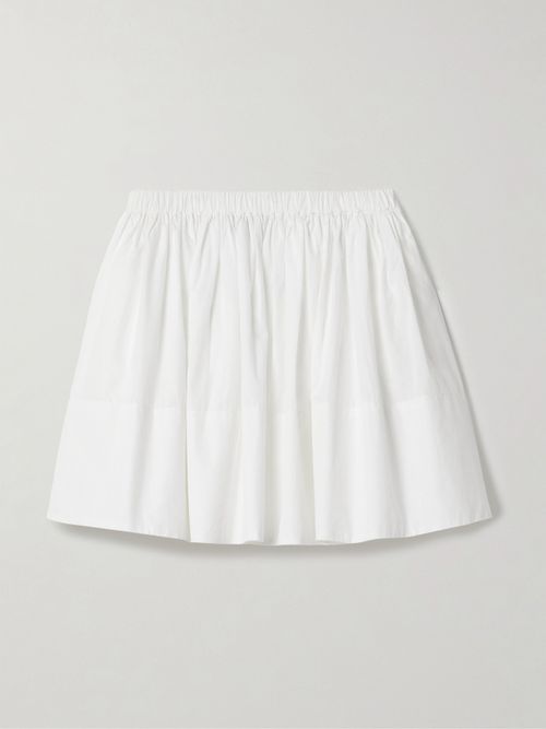 Foosta Cotton-poplin Mini Skirt - White