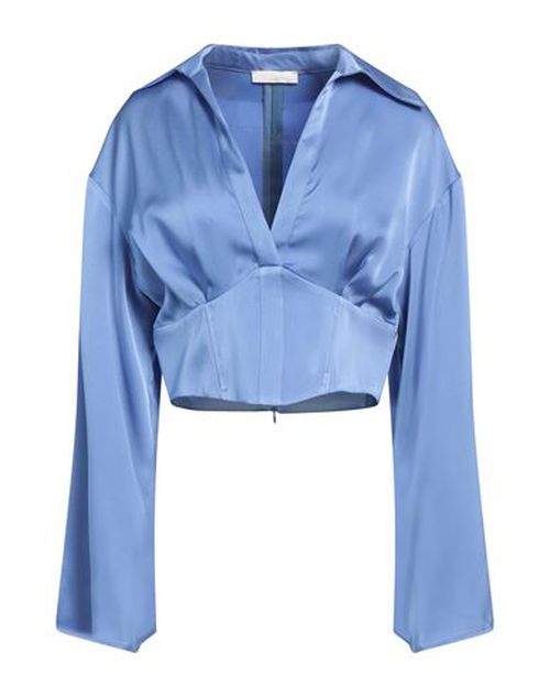 Woman Top Light blue Size L Polyester