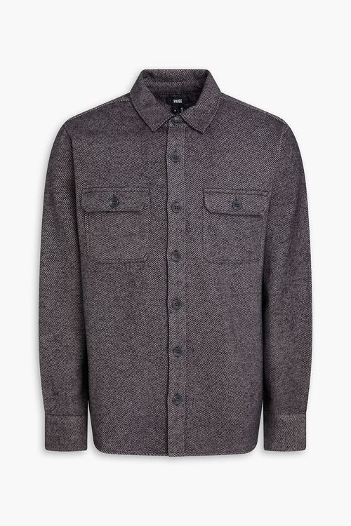 Wilbur cotton-flannel overshirt - Gray - S