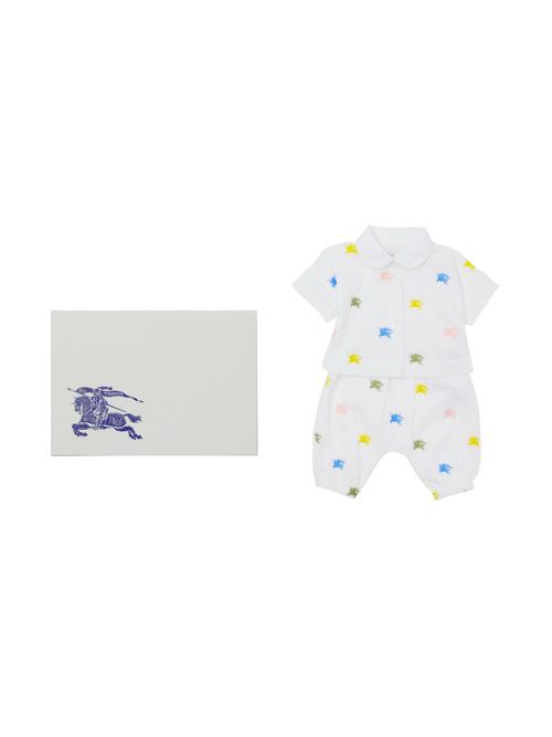 Equestrian Knight cotton trouser set - White