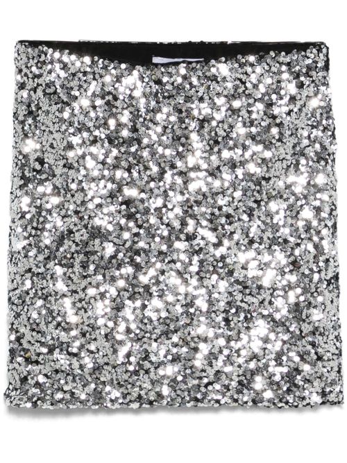 Sequinned mini skirt - Silver