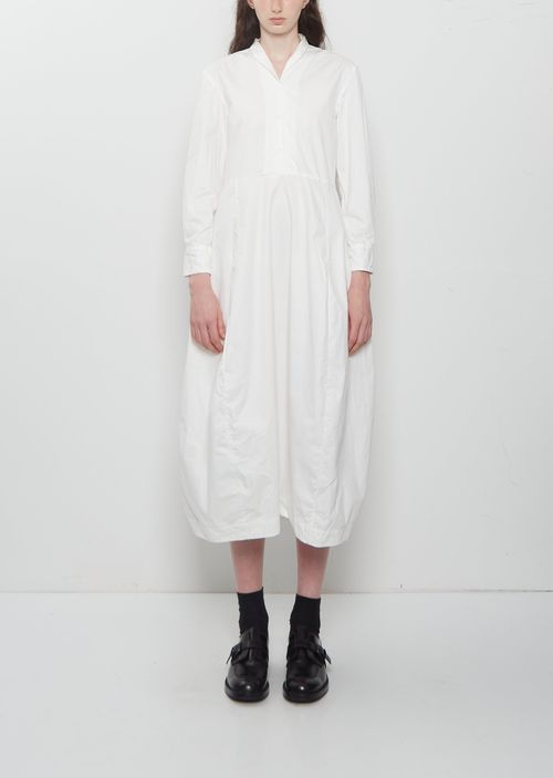 Bergfabel Letty Long Sleeve Cotton Dress White
