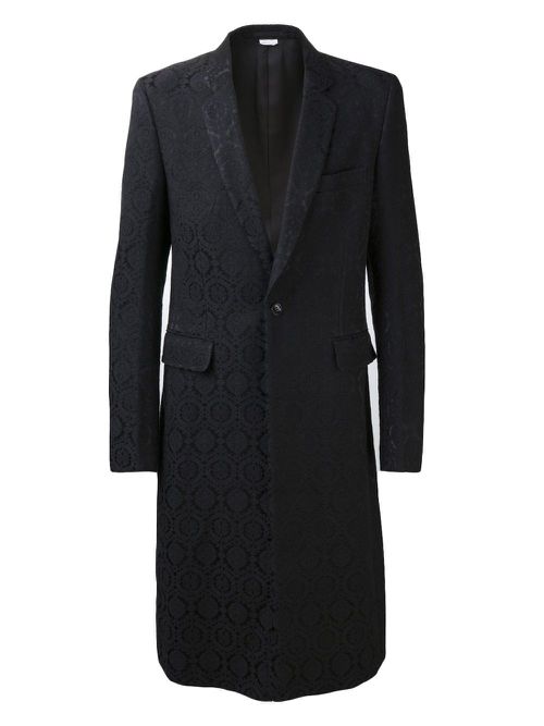 Jacquard coat - Black