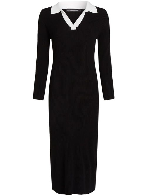 Essential polo dress - Black