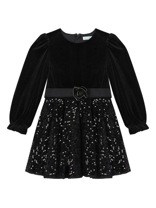 Sequin-embellished dress - Black