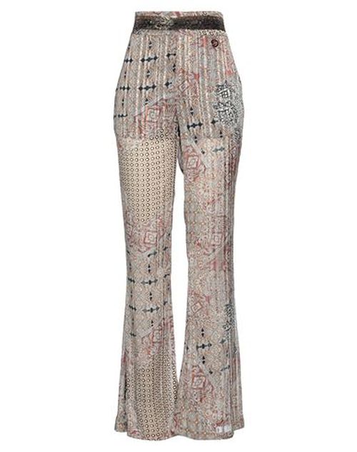 Woman Pants Beige Size 8 Polyester, Metallic Polyester