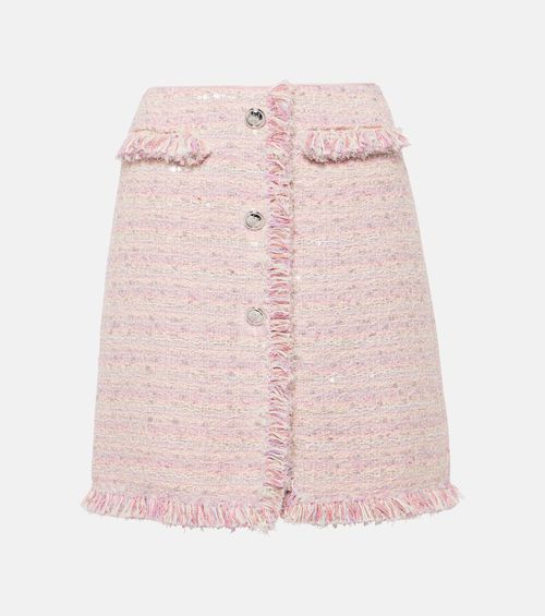 High-rise tweed miniskirt