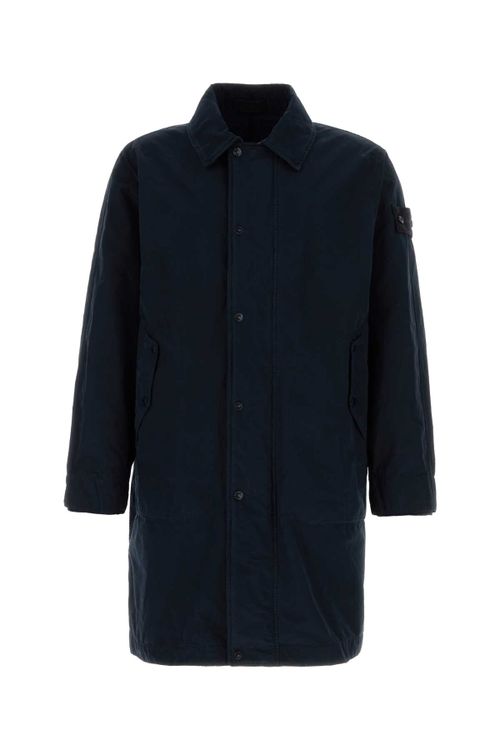Polyester-Nylon Trench Coat — Navy