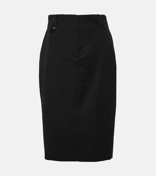 La Jupe Bari virgin wool midi skirt