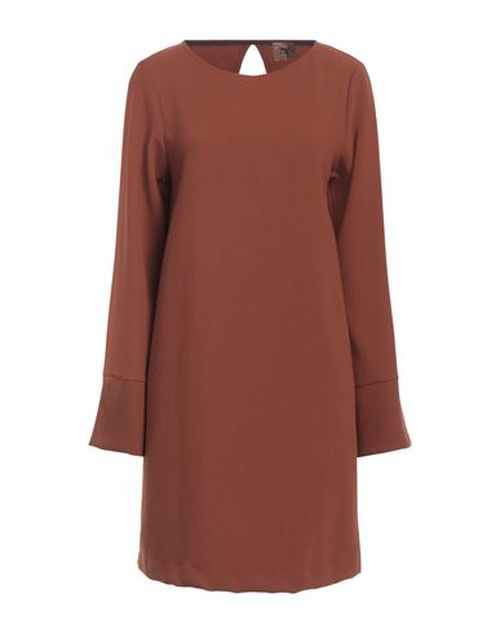 Même Road Woman Mini dress Brown Size 10 Polyester, Rayon, Elastane