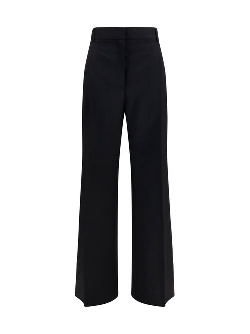 Tailored Wool Trousers — Black