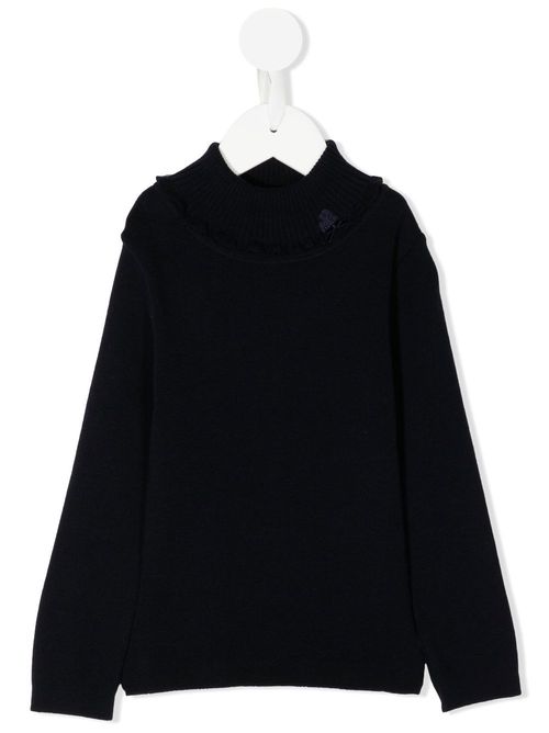 Crew-neck long-sleeve jumper - Blue