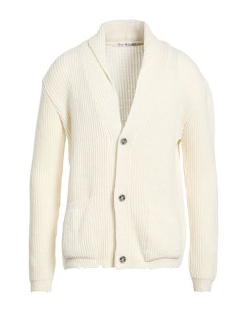 Man Cardigan Ivory Size 40 Wool, Acrylic