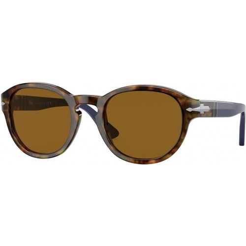 Persol Unisex Persol PO3304S 118433 Sunglasses Acetate Brown Brown Round Norma