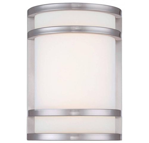 Bay View 10" Outdoor Wall Light in Brushed Stainless Stee