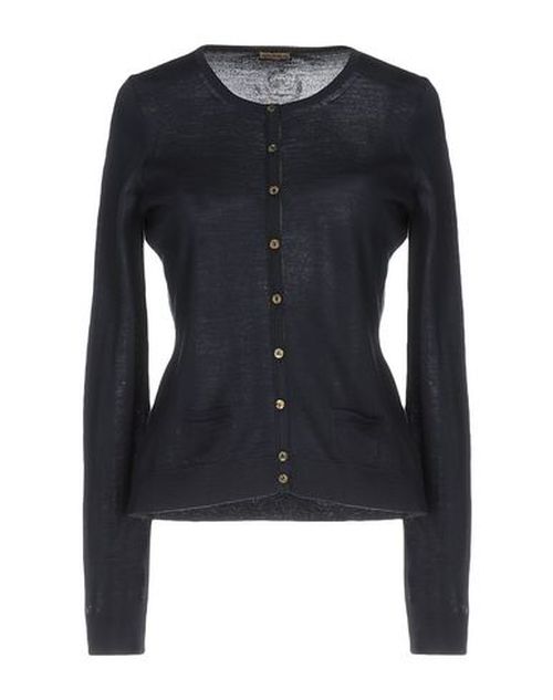 Malìparmi Woman Cardigan Slate blue Size S Wool