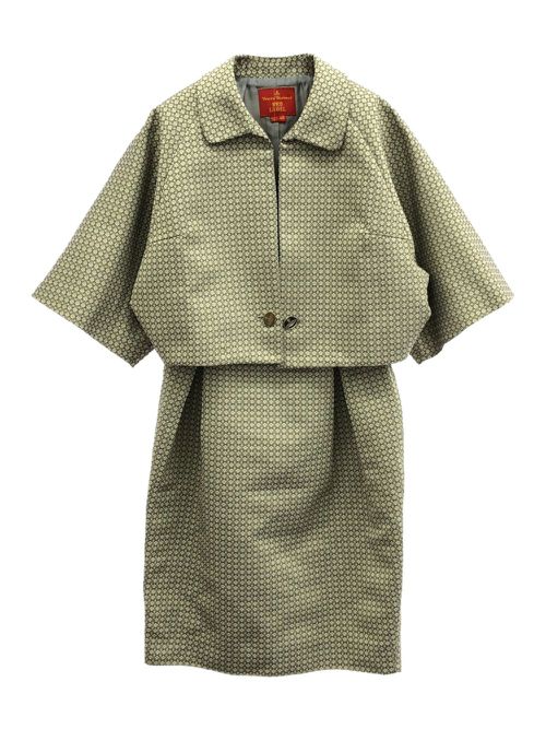 2000s patterned suit - Neutrals