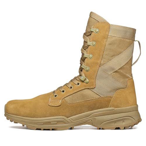 GARMONT TACTICAL T8 NFS 670 Military Combat Boots for Men and Women, Army, Air Force, AR670-1 Compliant Footwear, Lightweight, Suede Leather, Coyote