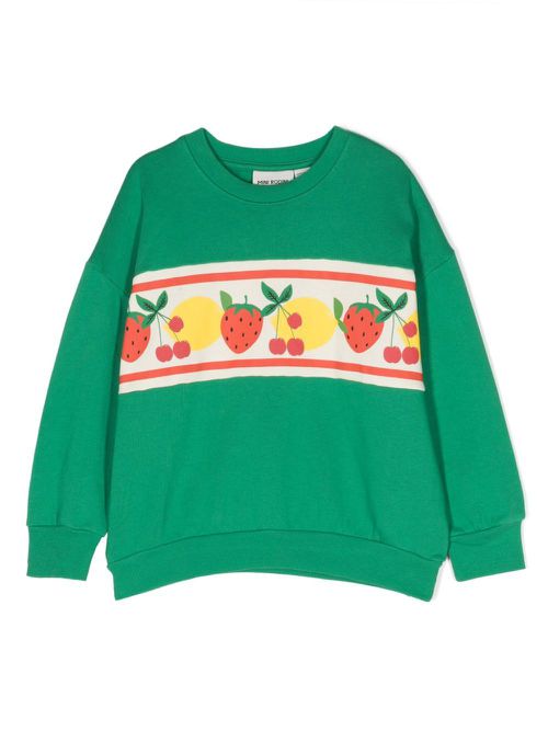 Fruit-motif cotton sweatshirt