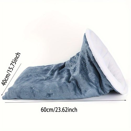 TEMU Bed For Indoor Cats, Warm Covered Cat Bed For Sleeping Relax Play, Cozy Fluffy Flannel Washable Cat Bed For Cold Weather, Suitable For Sma