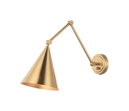 Aged Gold Brass Wall Sconce from the Pearson Collection