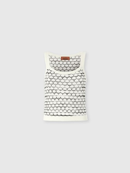 Missoni - Cashmere and Viscose Tank Top with Contrast Trim, Women, Green& Brown