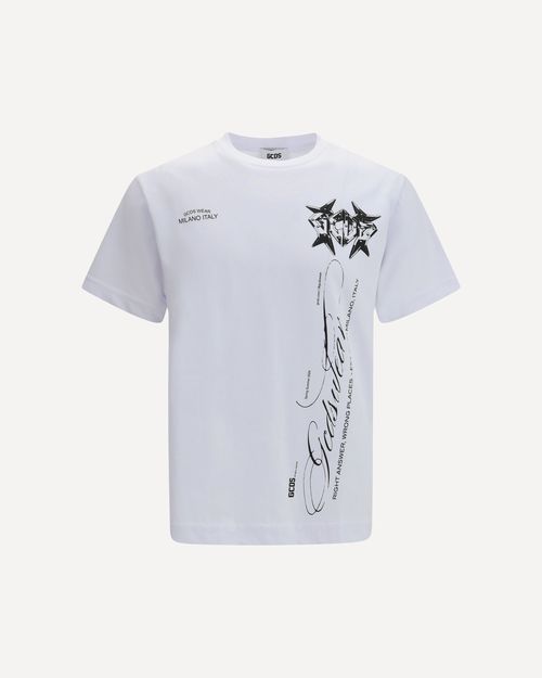 History print cotton T-shirt Male S