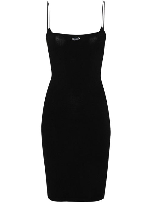 Logo-plaque knit minidress - Black
