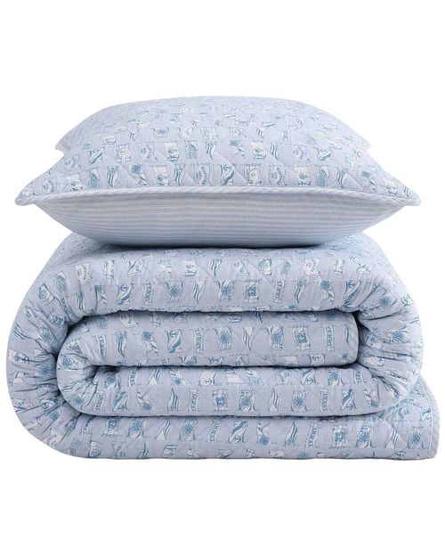 Boating Flags Stripe Cotton Quilt Set