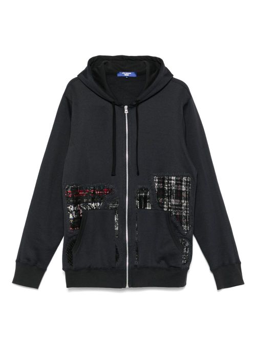 Junya Watanabe MAN x Comme des Garçons patchwork hoodie - Blue