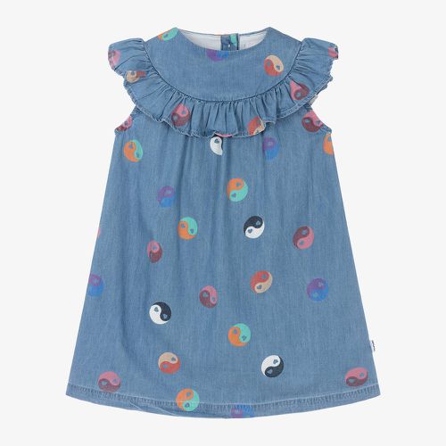 Girls Blue Chambray Yin Yang Dress