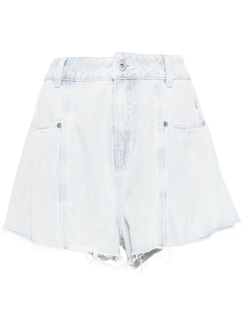 Patch pocket mini-shorts - Blue