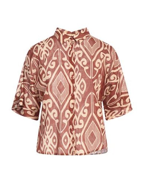 Niū Woman Shirt Brown Size S Cotton