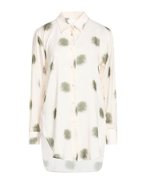 Woman Shirt Cream Size 10 Viscose, Polyester, Silk, Elastane