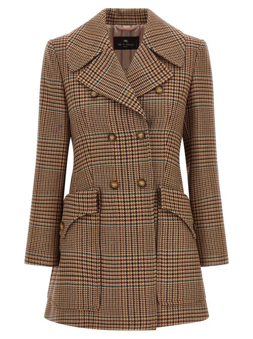 Prince of Wales Double-Breasted Coat — tan