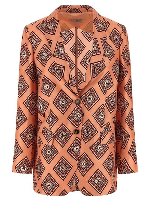Tie Print Blazer