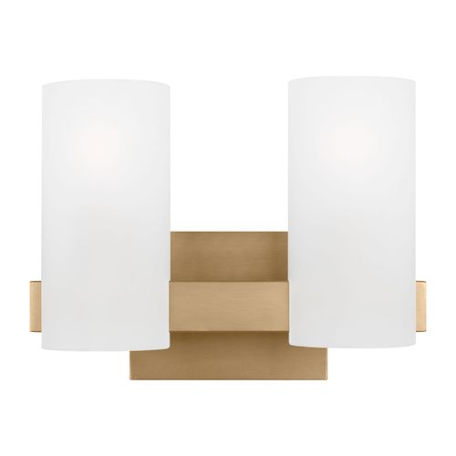 Satin Brass Bathroom Vanity Light from the Rhode Collection