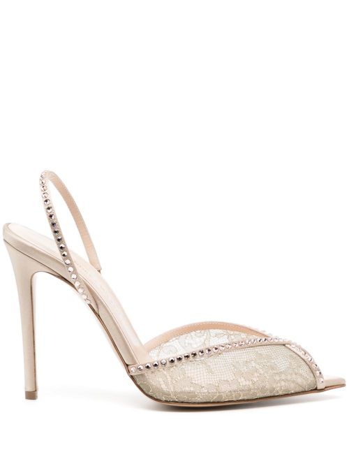 Katy 105mm slingback pumps - Neutrals
