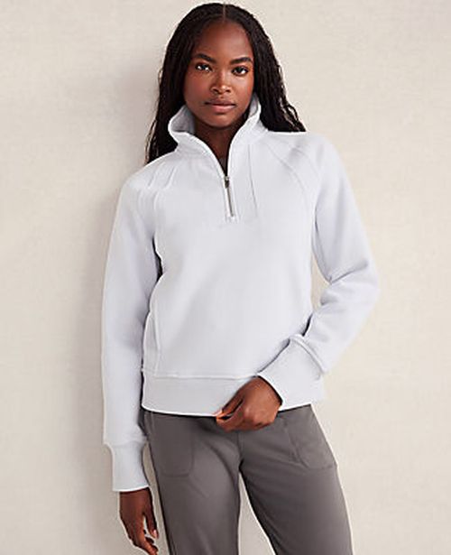 Ann Taylor Haven Well Within Cloud Fleece Half-Zip Pullover