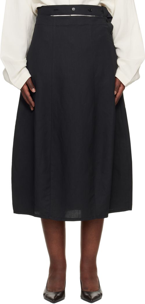 Black Orcha Midi Skirt